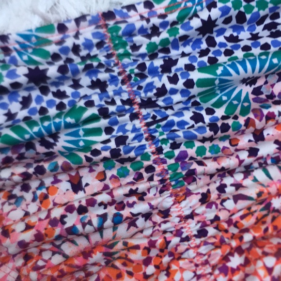 Bar III Mosaic Tile Print Ruched Back Bikini Bottom Swimwear - Picture 6 of 6